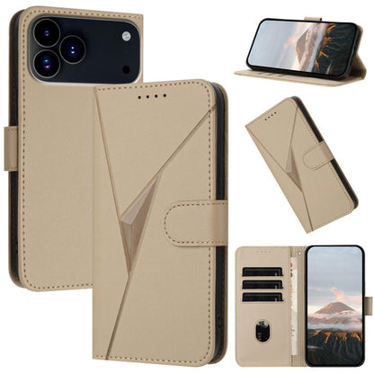 Triangle Pattern Buckle Clasp Leather Phone Case, For iPhone 17e / 16e, For iPhone 17 Pro Max, For iPhone 17 Pro