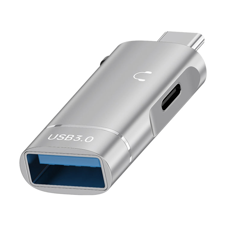 2 in 1 Type-C to USB and Type-C Earphone Adapter, Type-C to USB and Type-C