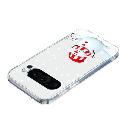 Christmas Painted Pattern TPU Transparent Phone Case, For Google Pixel 9 Pro XL, For Google Pixel 9 / Pixel 9 Pro