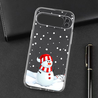 Christmas Painted Pattern TPU Transparent Phone Case