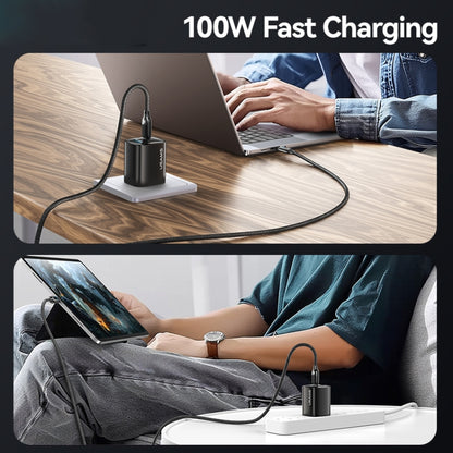 USAMS SJ742 100W USB-C / Type-C to USB-C / Type-C Zinc Alloy Digital Display Fast Data Cable, Length: 1.2m, SJ742USB01, SJ742USB02