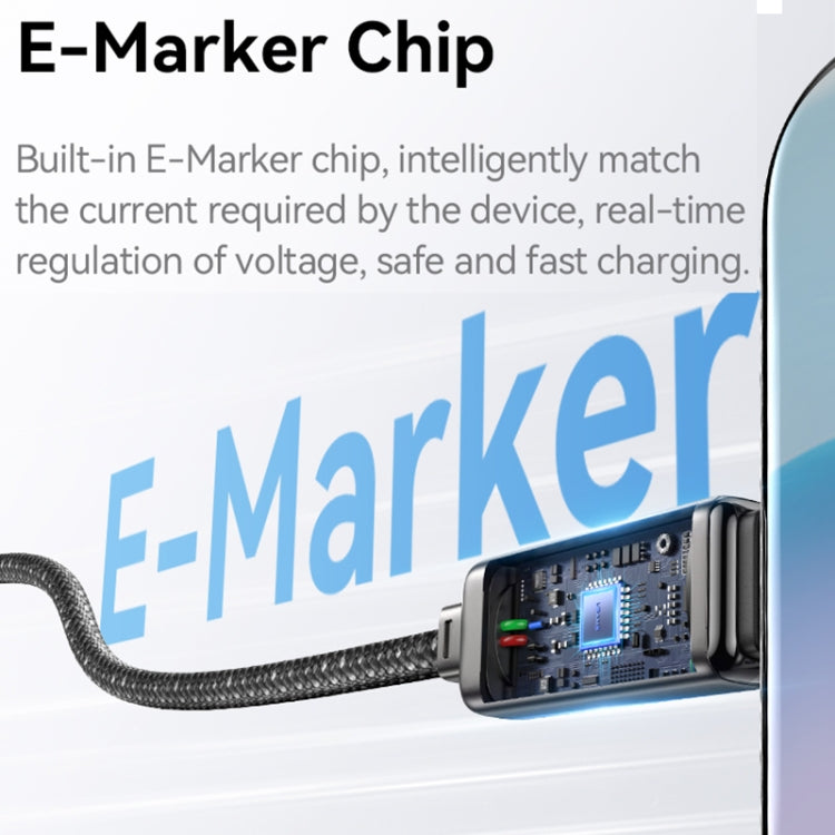 USAMS SJ744 100W USB-C / Type-C to USB-C / Type-C Zinc Alloy Fast Data Cable, Length: 1.2m, SJ744USB01, SJ744USB02