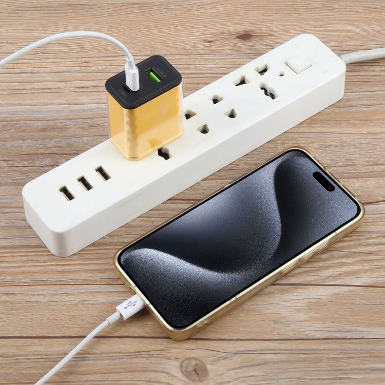 45-A2CL 20W Type-C, 8 Pin, USB-A Crystal Diamond Multi-Port Fast Charger