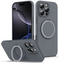 Liquid Silicone MagSafe Phone Case with Rotating Holder, For iPhone 17e / 16e, For iPhone 16 Pro Max, For iPhone 16 Pro, For iPhone 16 Plus