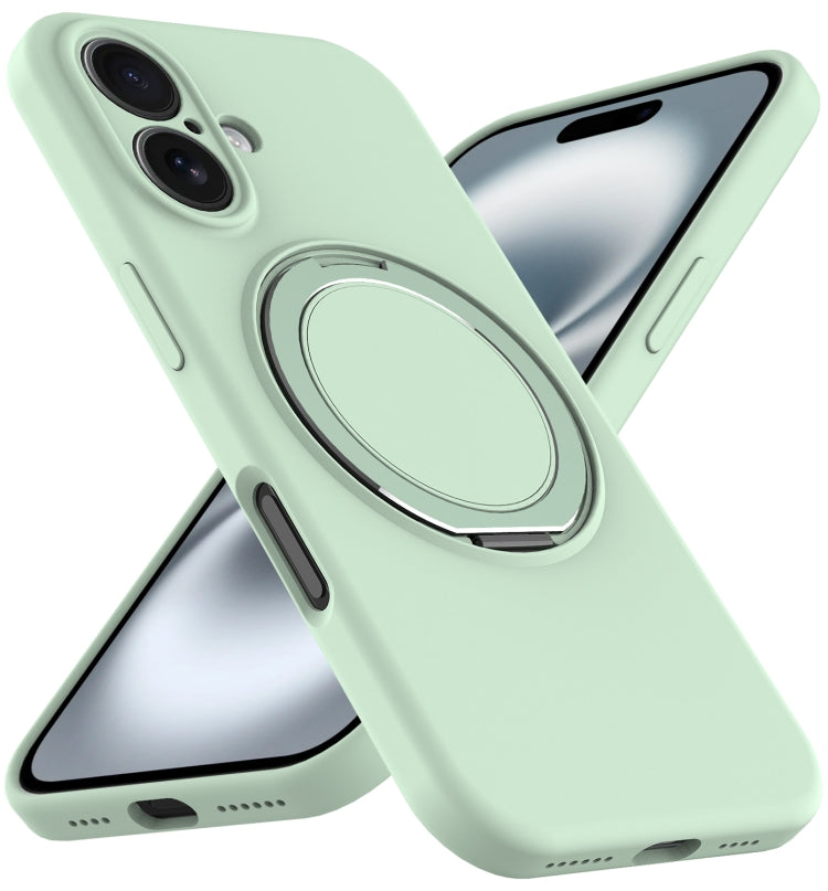 Liquid Silicone MagSafe Phone Case with Rotating Holder, For iPhone 16, For iPhone 15 Pro Max, For iPhone 15 Pro, For iPhone 15 Plus, For iPhone 15