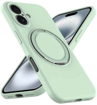Liquid Silicone MagSafe Phone Case with Rotating Holder, For iPhone 16, For iPhone 15 Pro Max, For iPhone 15 Pro, For iPhone 15 Plus, For iPhone 15