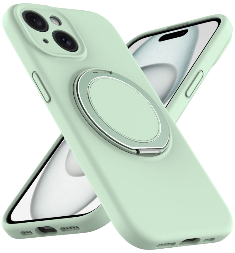 Liquid Silicone MagSafe Phone Case with Rotating Holder, For iPhone 14 Plus, For iPhone 14, For iPhone 14 Pro, For iPhone 14 Pro Max