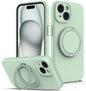 Liquid Silicone MagSafe Phone Case with Rotating Holder, For iPhone 14 Plus, For iPhone 14, For iPhone 14 Pro, For iPhone 14 Pro Max