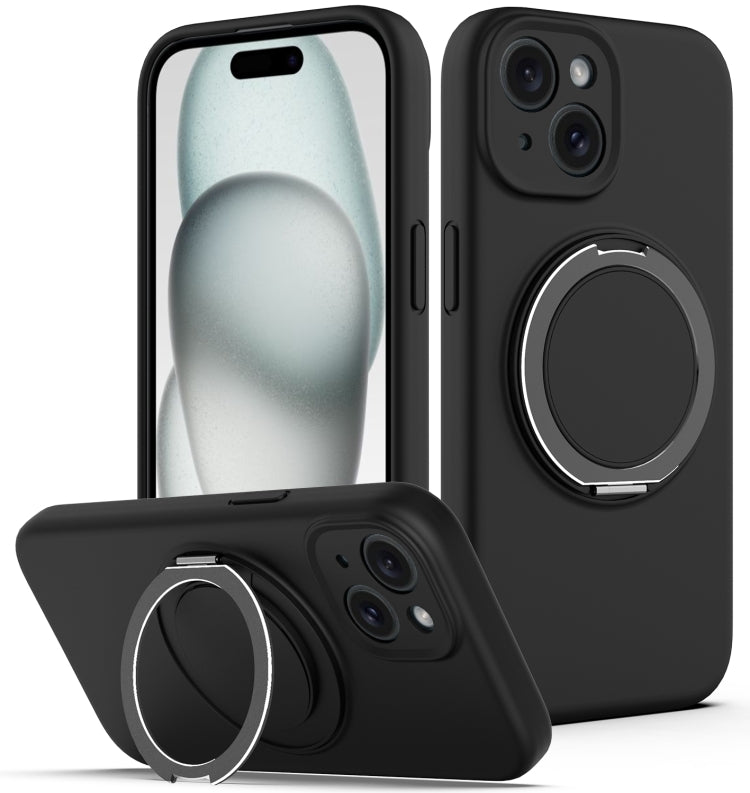 Liquid Silicone MagSafe Phone Case with Rotating Holder, For iPhone 14 Plus, For iPhone 14, For iPhone 14 Pro, For iPhone 14 Pro Max