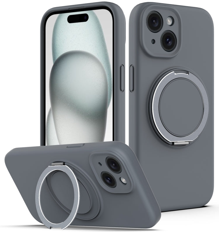 Liquid Silicone MagSafe Phone Case with Rotating Holder, For iPhone 14 Plus, For iPhone 14, For iPhone 14 Pro, For iPhone 14 Pro Max