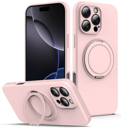Liquid Silicone MagSafe Phone Case with Rotating Holder, For iPhone 14 Plus, For iPhone 14, For iPhone 14 Pro, For iPhone 14 Pro Max