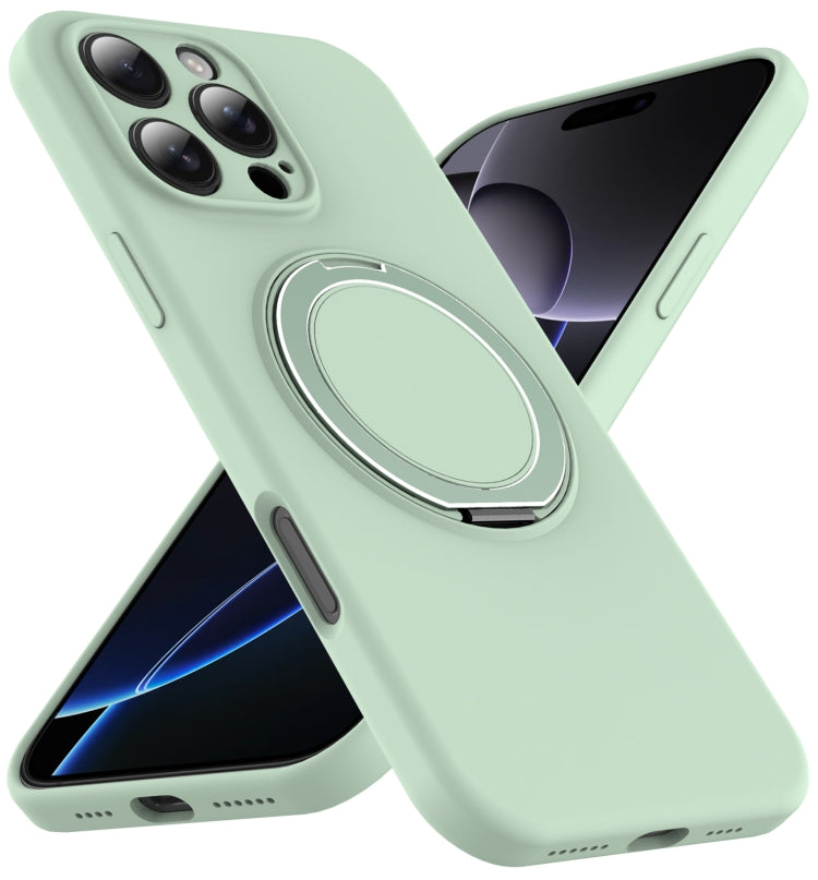 Liquid Silicone MagSafe Phone Case with Rotating Holder, For iPhone 14 Pro Max, For iPhone 13 Pro Max, For iPhone 13 Pro, For iPhone 13