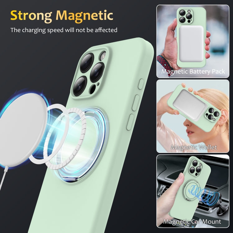 Liquid Silicone MagSafe Phone Case with Rotating Holder, For iPhone 14 Pro Max, For iPhone 13 Pro Max, For iPhone 13 Pro, For iPhone 13