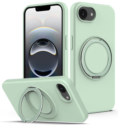 Liquid Silicone MagSafe Phone Case with Rotating Holder, For iPhone 17e / 16e, For iPhone 16 Pro Max, For iPhone 16 Pro, For iPhone 16 Plus