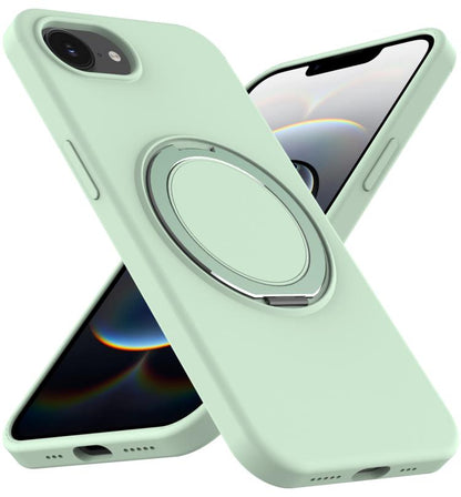 Liquid Silicone MagSafe Phone Case with Rotating Holder, For iPhone 17e / 16e, For iPhone 16 Pro Max, For iPhone 16 Pro, For iPhone 16 Plus
