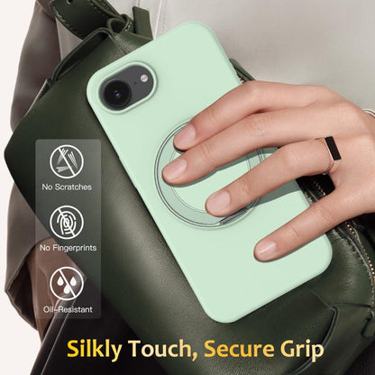 Liquid Silicone MagSafe Phone Case with Rotating Holder, For iPhone 17e / 16e, For iPhone 16 Pro Max, For iPhone 16 Pro, For iPhone 16 Plus
