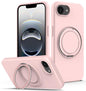 Liquid Silicone MagSafe Phone Case with Rotating Holder, For iPhone 17e / 16e, For iPhone 16 Pro Max, For iPhone 16 Pro, For iPhone 16 Plus