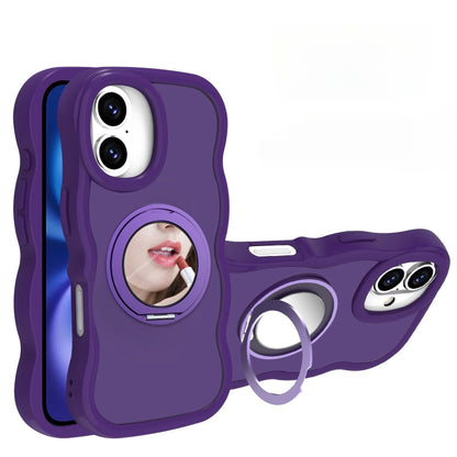 Mirror Holder MagSafe Phone Case, For iPhone 16 Pro, For iPhone 16 Plus, For iPhone 16, For iPhone 15 Pro Max, For iPhone 15 Pro, For iPhone 15 Plus