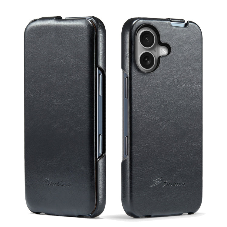 Fierre Shann 64 Texture Vertical Flip PU Leather Phone Case, For iPhone 17e / 16e, For iPhone 16 Pro Max, For iPhone 16 Pro, For iPhone 16 Plus, For iPhone 16