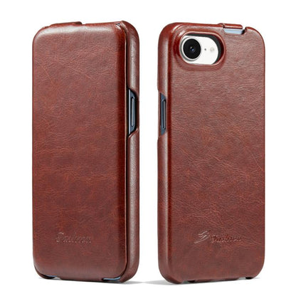 Fierre Shann 64 Texture Vertical Flip PU Leather Phone Case, For iPhone 17e / 16e, For iPhone 16 Pro Max, For iPhone 16 Pro, For iPhone 16 Plus, For iPhone 16