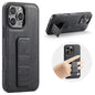 Fierre Shann Oil Wax Cow Leather Holder Back Phone Case, For iPhone 17e / 16e, For iPhone 16 Pro Max, For iPhone 16 Pro, For iPhone 16 Plus