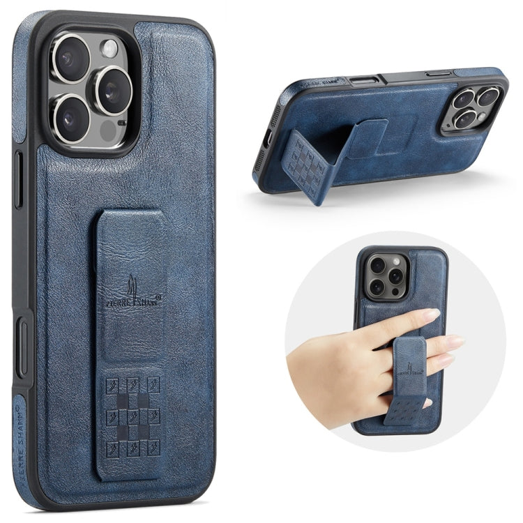Fierre Shann Oil Wax Cow Leather Holder Back Phone Case, For iPhone 17e / 16e, For iPhone 16 Pro Max, For iPhone 16 Pro, For iPhone 16 Plus