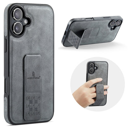 Fierre Shann Oil Wax Cow Leather Holder Back Phone Case, For iPhone 17e / 16e, For iPhone 16 Pro Max, For iPhone 16 Pro, For iPhone 16 Plus