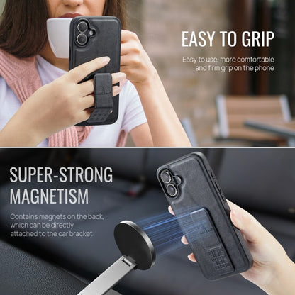 Fierre Shann Oil Wax Cow Leather Holder Back Phone Case, For iPhone 16, For iPhone 15 Pro Max, For iPhone 15 Pro, For iPhone 15 Plus