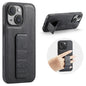 Fierre Shann Oil Wax Cow Leather Holder Back Phone Case, For iPhone 15, For iPhone 14 Plus, For iPhone 14, For iPhone 14 Pro
