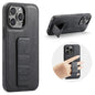 Fierre Shann Oil Wax Cow Leather Holder Back Phone Case, For iPhone 15, For iPhone 14 Plus, For iPhone 14, For iPhone 14 Pro
