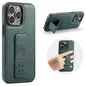 Fierre Shann Oil Wax Cow Leather Holder Back Phone Case, For iPhone 14 Pro Max, For iPhone 13 Pro Max, For iPhone 13 Pro, For iPhone 13