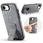Fierre Shann Oil Wax Cow Leather Holder Back Phone Case, For iPhone 17e / 16e, For iPhone 16 Pro Max, For iPhone 16 Pro, For iPhone 16 Plus