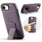Fierre Shann Oil Wax Cow Leather Holder Back Phone Case, For iPhone 17e / 16e, For iPhone 16 Pro Max, For iPhone 16 Pro, For iPhone 16 Plus