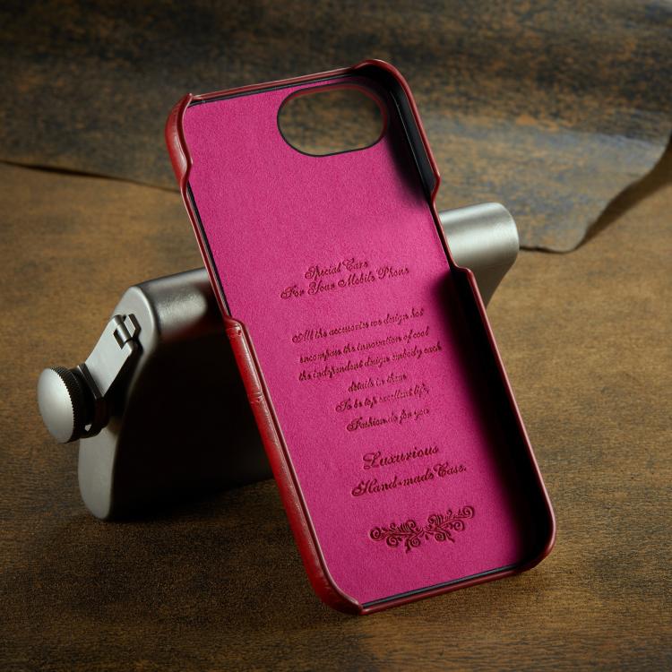 Fierre Shann Retro Oil Wax Texture Card Slots PU Leather Phone Case