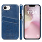 Fierre Shann Retro Oil Wax Texture Card Slots PU Leather Phone Case, For iPhone 18 Pro / 17 Pro, For iPhone 18 Pro Max / 17 Pro Max, For iPhone 17e / 16e, For iPhone 17
