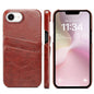 Fierre Shann Retro Oil Wax Texture Card Slots PU Leather Phone Case, For iPhone 18 Pro / 17 Pro, For iPhone 18 Pro Max / 17 Pro Max, For iPhone 17e / 16e, For iPhone 17