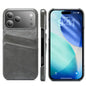 Fierre Shann Retro Oil Wax Texture Card Slots PU Leather Phone Case, For iPhone 17e / 16e, For iPhone 17 Pro Max, For iPhone 17 Pro, For iPhone 17