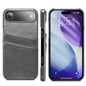 Fierre Shann Retro Oil Wax Texture Card Slots PU Leather Phone Case, For iPhone Air, For iPhone 16 Pro Max, For iPhone 16 Pro, For iPhone 16 Plus