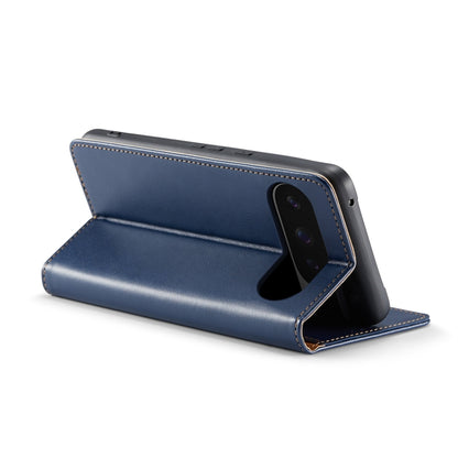 Fierre Shann PU Genuine Leather Texture Phone Case, For Google Pixel 9 Pro XL, For Google Pixel 9 / 9 Pro
