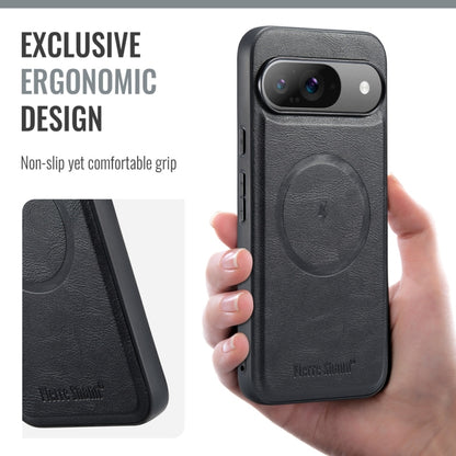 Fierre Shann Cowhide Texture MagSafe Magnetic Phone Case, For Google Pixel 9 Pro XL, For Google Pixel 9 / 9 Pro