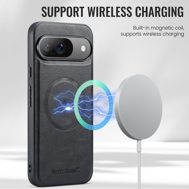 Fierre Shann Cowhide Texture MagSafe Magnetic Phone Case, For Google Pixel 9 Pro XL, For Google Pixel 9 / 9 Pro