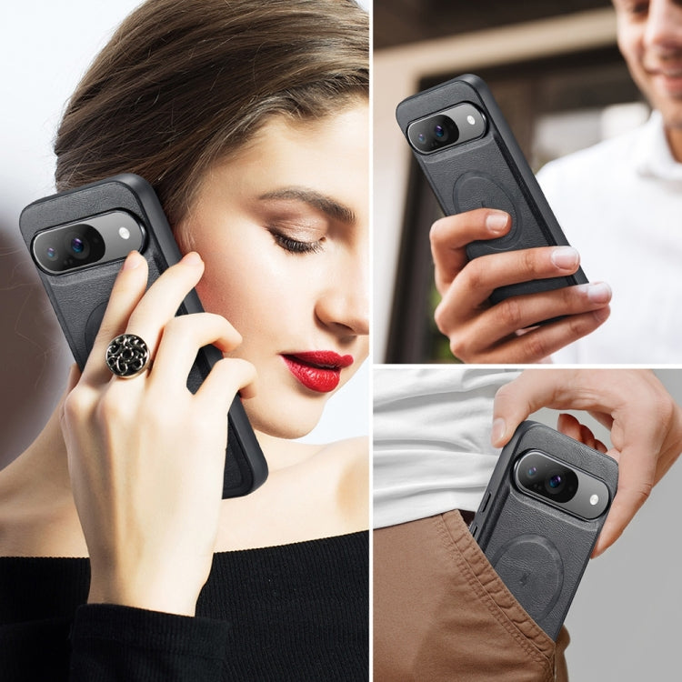 Fierre Shann Cowhide Texture MagSafe Magnetic Phone Case, For Google Pixel 9 Pro XL, For Google Pixel 9 / 9 Pro