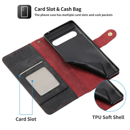 POLA Dual-color Zipper Wallet RFID Leather Phone Case