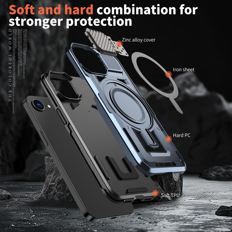 Shield Frame Holder MagSafe Phone Case, For iPhone 17e / 16e, For iPhone 17 Pro Max, For iPhone 17 Pro