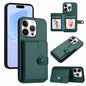 Button Card Bag RFID Anti-theft Phone Case, For iPhone 16 Pro Max, For iPhone 16 Pro, For iPhone 16 Plus, For iPhone 16