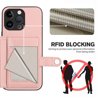 Button Card Bag RFID Anti-theft Phone Case, For iPhone 15 Pro Max, For iPhone 15 Pro, For iPhone 15 Plus, For iPhone 15