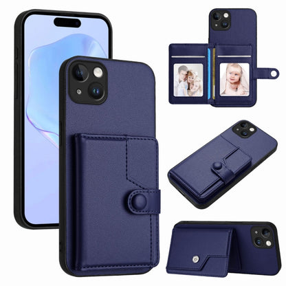 Button Card Bag RFID Anti-theft Phone Case, For iPhone 15 Pro Max, For iPhone 15 Pro, For iPhone 15 Plus, For iPhone 15