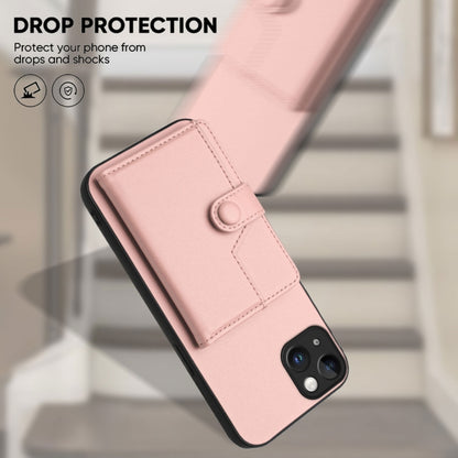 Button Card Bag RFID Anti-theft Phone Case, For iPhone 14 Plus, For iPhone 14, For iPhone 14 Pro, For iPhone 14 Pro Max