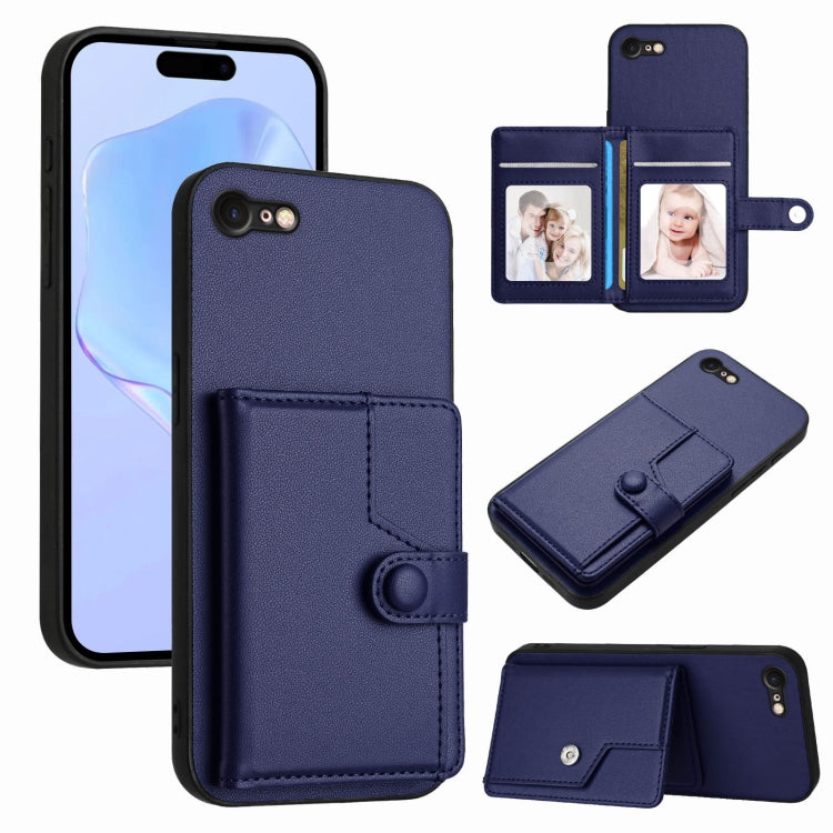 Button Card Bag RFID Anti-theft Phone Case, For iPhone SE 2022 / 2020, For iPhone 13 Pro Max, For iPhone 13 Pro, For iPhone 13