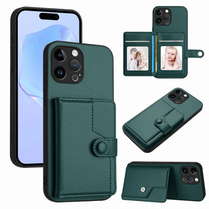 Button Card Bag RFID Anti-theft Phone Case, For iPhone SE 2022 / 2020, For iPhone 13 Pro Max, For iPhone 13 Pro, For iPhone 13
